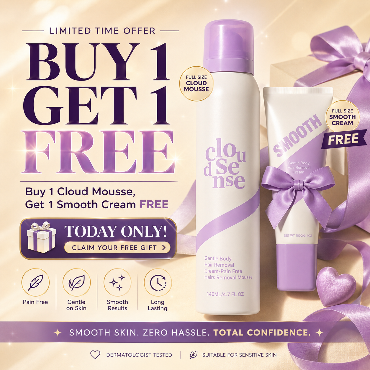 Razor-Free Cloud Hair Removal Mousse