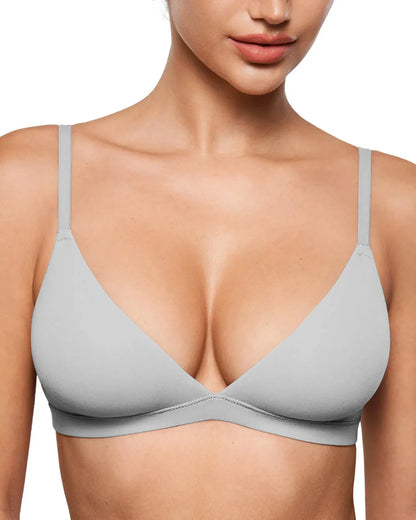 Curvy Friendly Seamless Deep V Triangle Bralette Bra