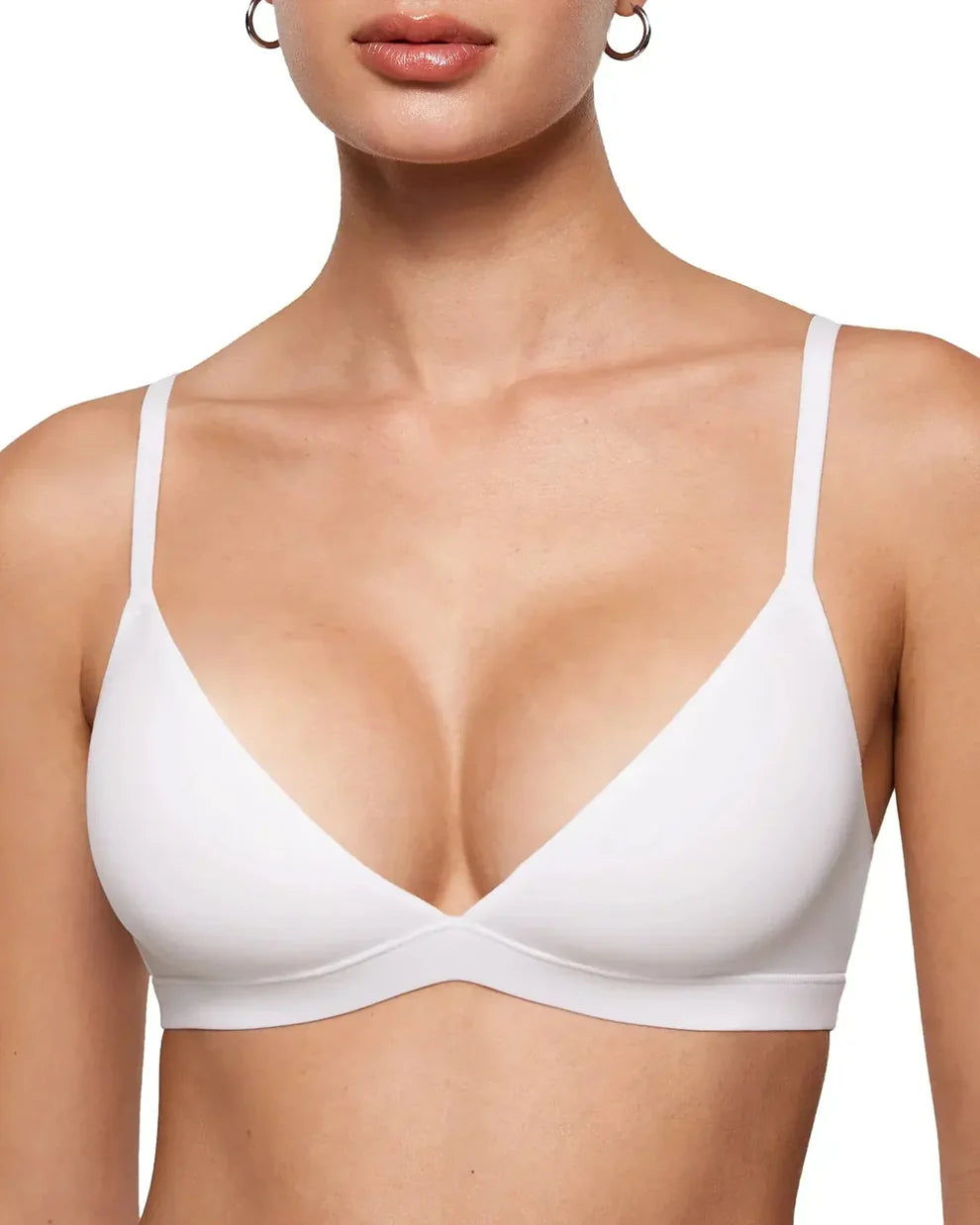 Curvy Friendly Seamless Deep V Triangle Bralette Bra